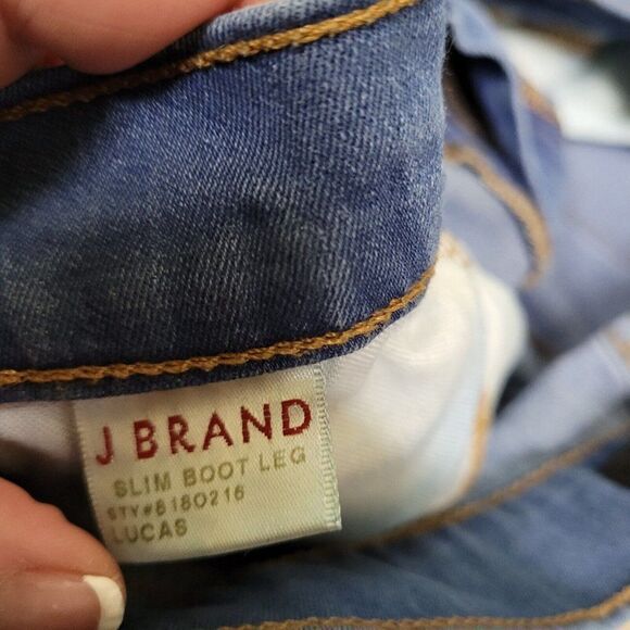 J Brand Women's Slim Boot Leg  in Lucas MidRise Denim‎ Jeans Light Wash Blue 29 - Picture 11 of 13